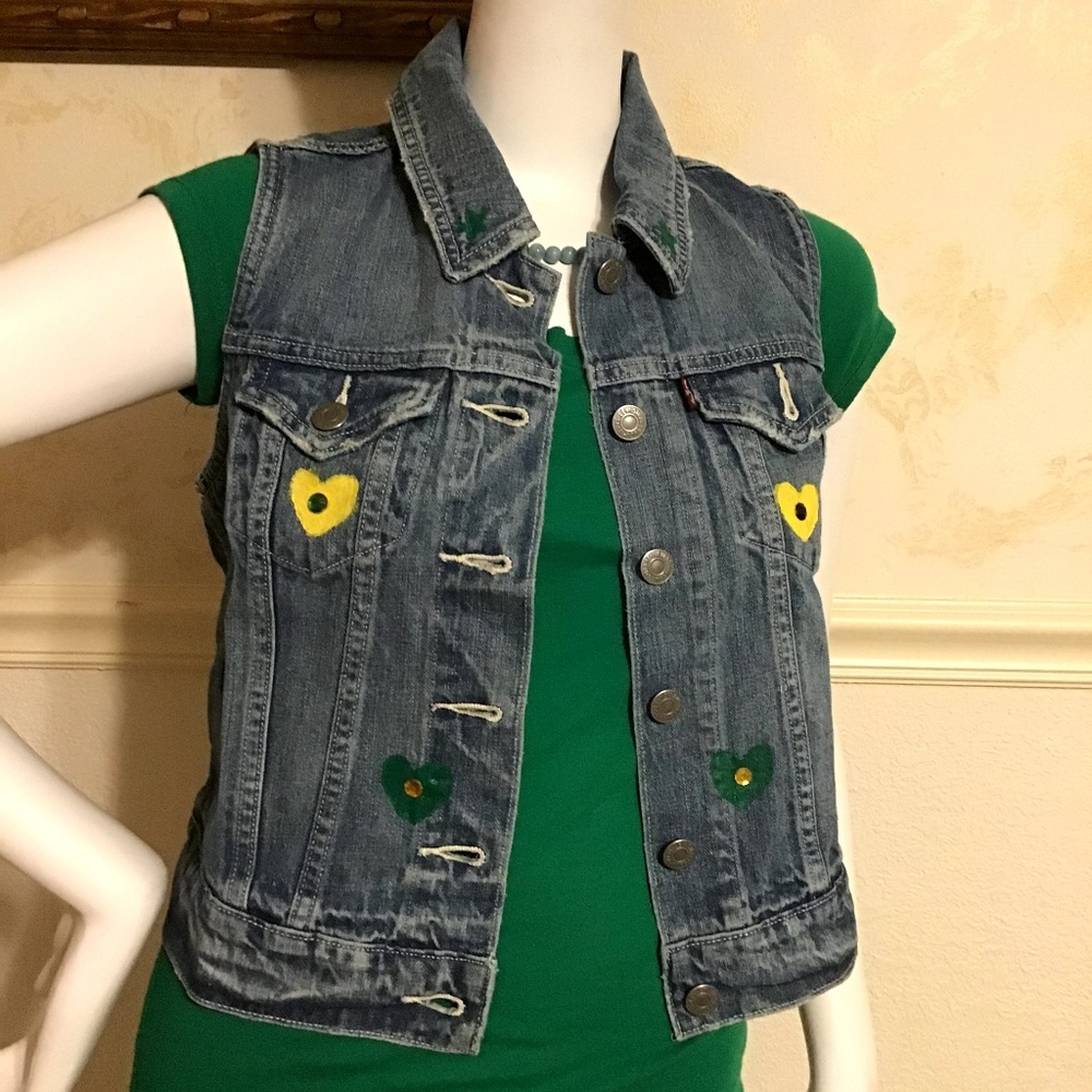 Jamaican Flare Redesigned LEVI STRAUSS Jean's Vest